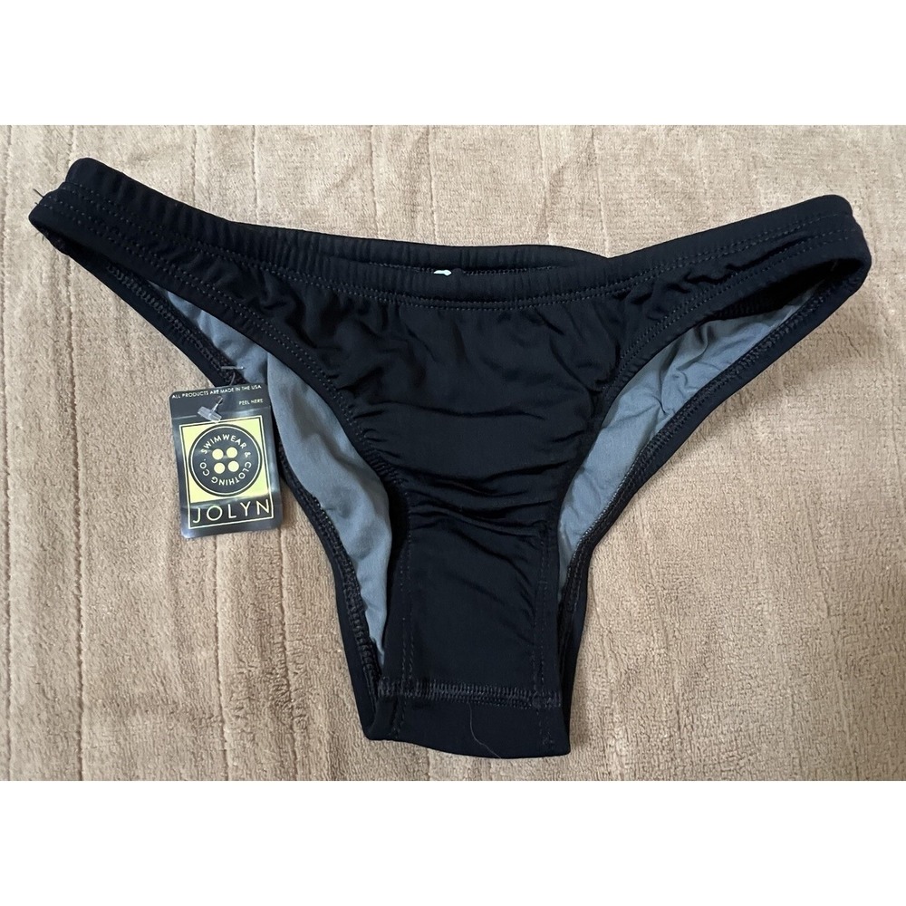 Jolyn Bikini Swim Bottom MIDL Style Black XL New With Tags